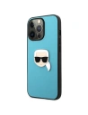 Kup Case Karl Lagerfeld KLHCP13XPKMB Apple iPhone 13 Pro Max blau/hardcase Leder Ikonik Karls Kopf Metall - KLD743BLU - {ean13} - Sklep Home Screen