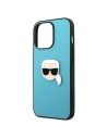 Kup Case Karl Lagerfeld KLHCP13XPKMB Apple iPhone 13 Pro Max blau/hardcase Leder Ikonik Karls Kopf Metall - KLD743BLU - {ean13} - Sklep Home Screen