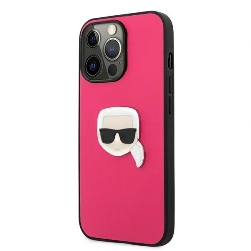 Kup Case Karl Lagerfeld KLHCP13XPKMP Apple iPhone 13 Pro Max rosa/pink Hardcase Leder Ikonik Karls Kopf Metall - KLD745PNK - {ean13} - Sklep Home Screen