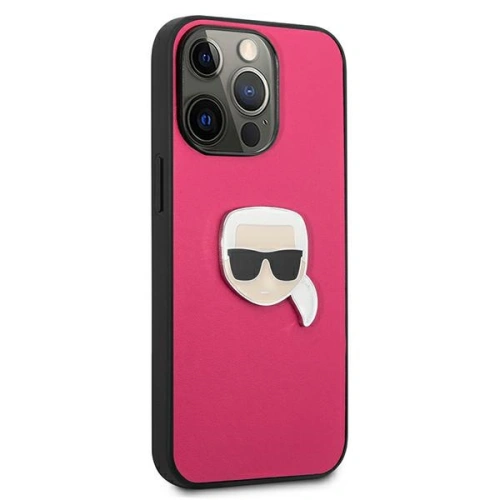Kup Case Karl Lagerfeld KLHCP13XPKMP Apple iPhone 13 Pro Max rosa/pink Hardcase Leder Ikonik Karls Kopf Metall - KLD745PNK - {ean13} - Sklep Home Screen
