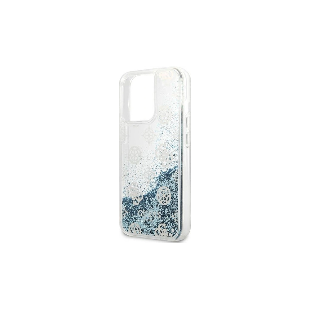 Etui Guess GUHCP13XLGPEBL Apple iPhone 13 Pro Max niebieski/blue hardcase Peony Liquid Glitter