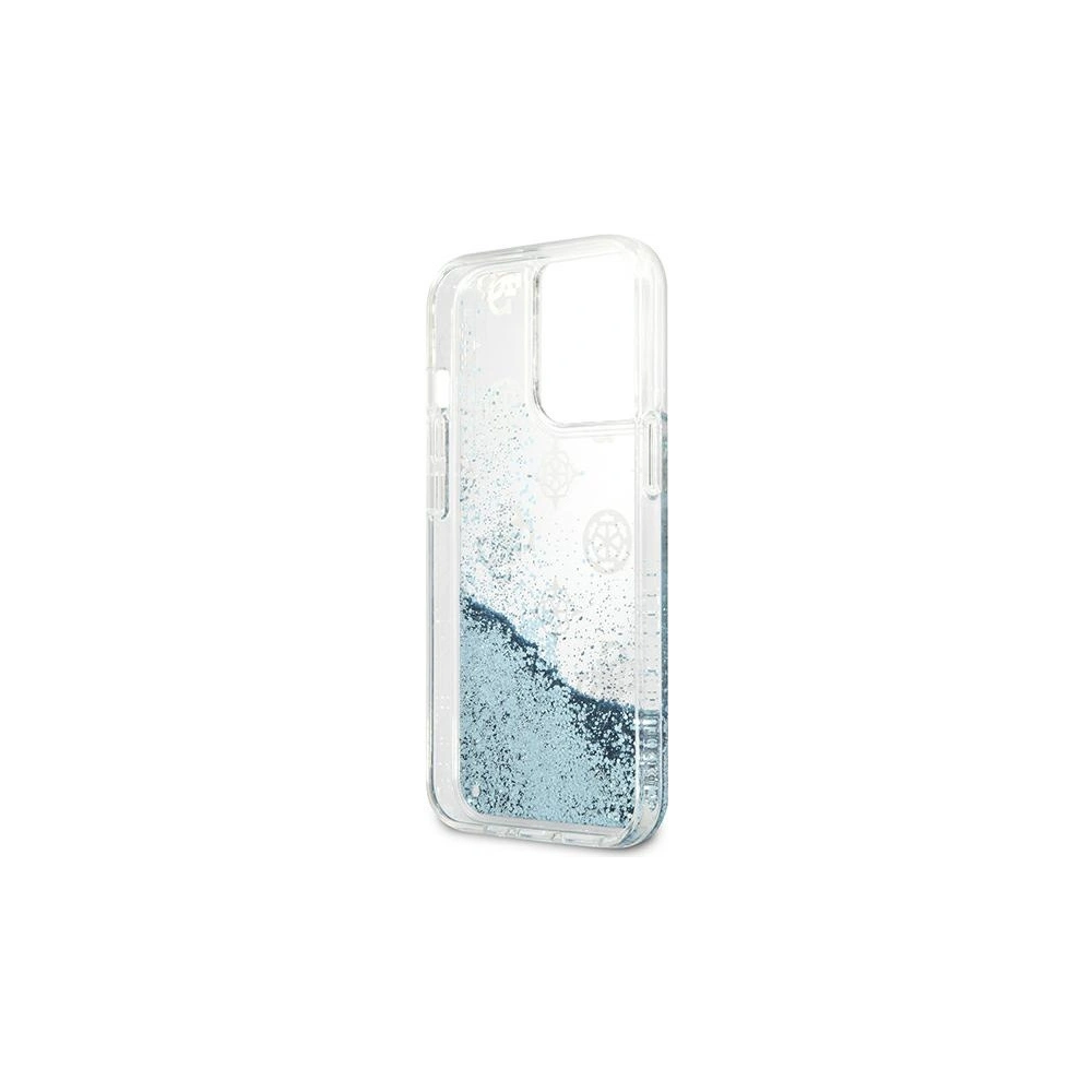 Etui Guess GUHCP13XLGPEBL Apple iPhone 13 Pro Max niebieski/blue hardcase Peony Liquid Glitter