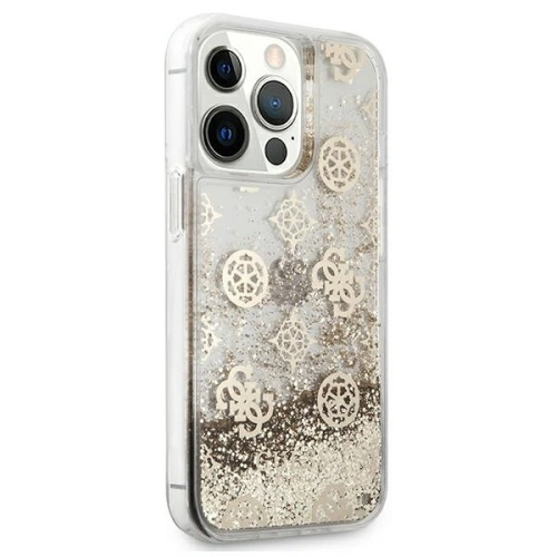 Kup Etui Guess GUHCP13XLGPEGO Apple iPhone 13 Pro Max arany/hardcase Peony Liquid Glitter - GUE1392GLD - {ean13} - Sklep Home Screen