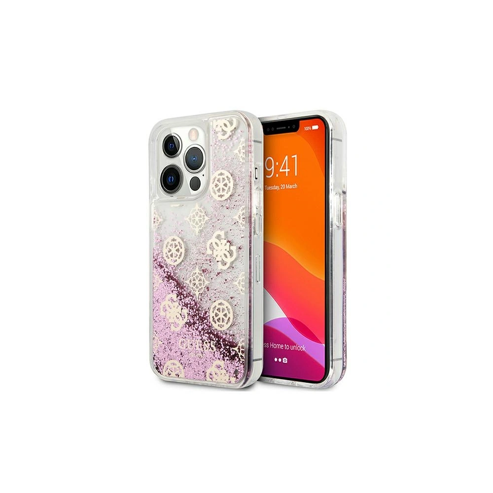 Etui Guess GUHCP13XLGPEPI Apple iPhone 13 Pro Max różowy/pink hardcase Peony Liquid Glitter