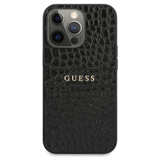 Kup Case Guess GUHCP13XPCRBBK Apple iPhone 13 Pro Max schwarz/black Croco Strap Collection - GUE1394BLK - {ean13} - Sklep Home Screen