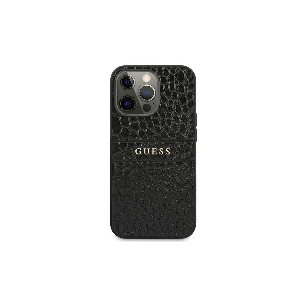 Etui Guess GUHCP13XPCRBBK Apple iPhone 13 Pro Max czarny/black Croco Strap Collection