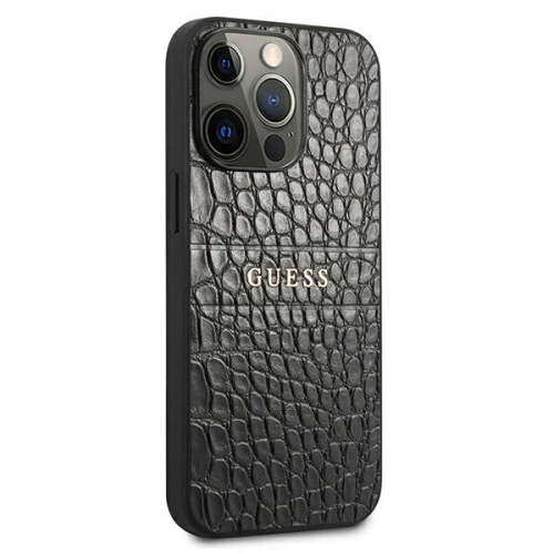 Kup Case Guess GUHCP13XPCRBBK Apple iPhone 13 Pro Max schwarz/black Croco Strap Collection - GUE1394BLK - {ean13} - Sklep Home Screen