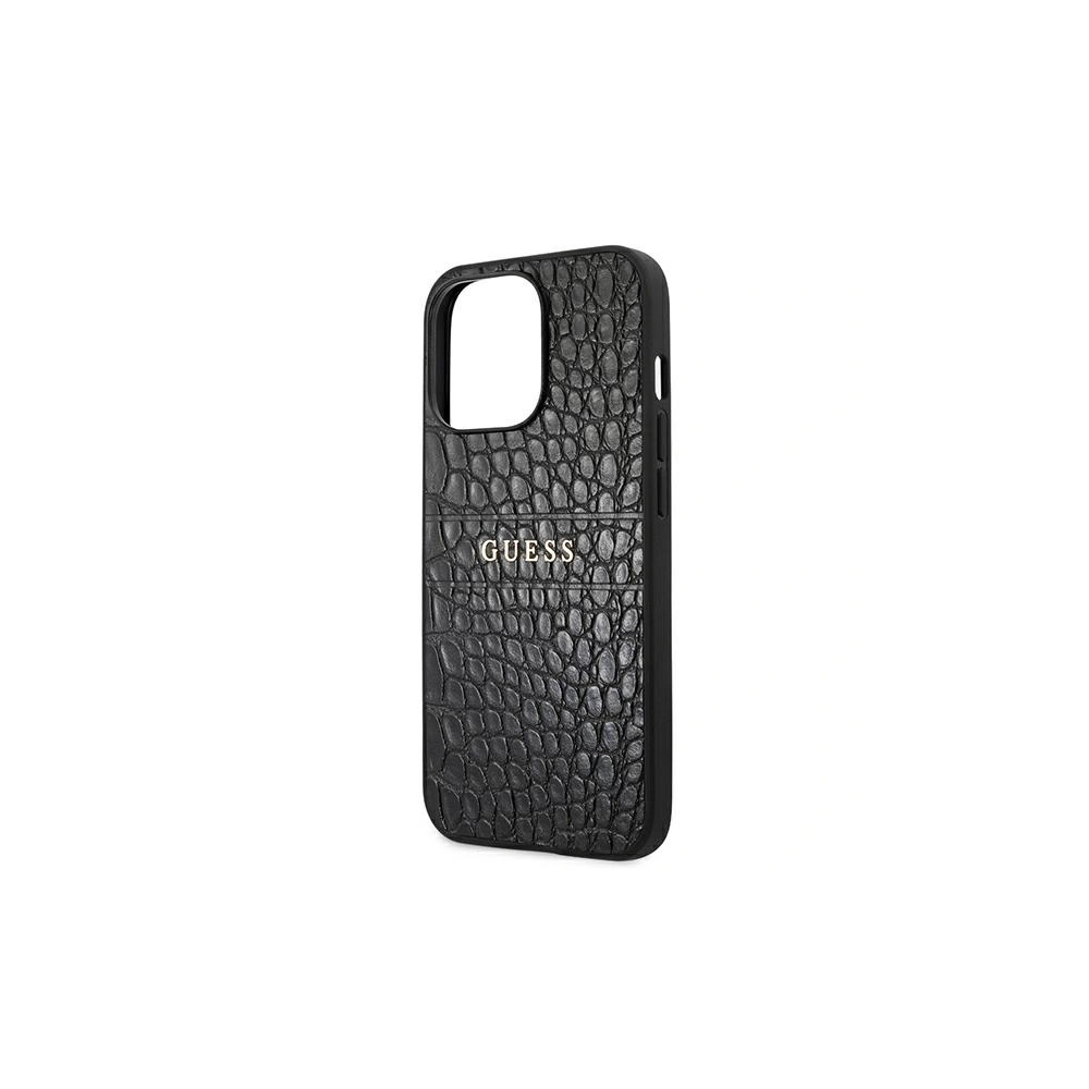 Etui Guess GUHCP13XPCRBBK Apple iPhone 13 Pro Max czarny/black Croco Strap Collection