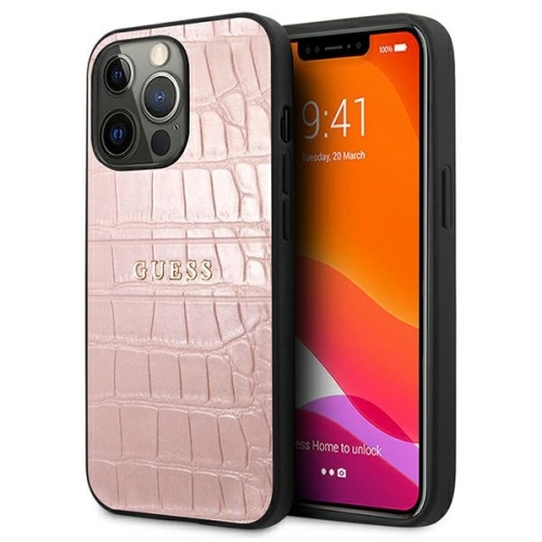 Kup Etui Guess GUHCP13XPCRBPI Apple iPhone 13 Pro Max różowy/pink Croco Strap Collection - GUE1395PNK - {ean13} - Sklep Home Screen
