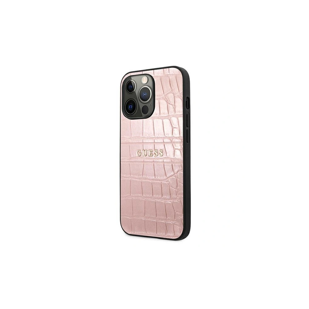 Etui Guess GUHCP13XPCRBPI Apple iPhone 13 Pro Max różowy/pink Croco Strap Collection