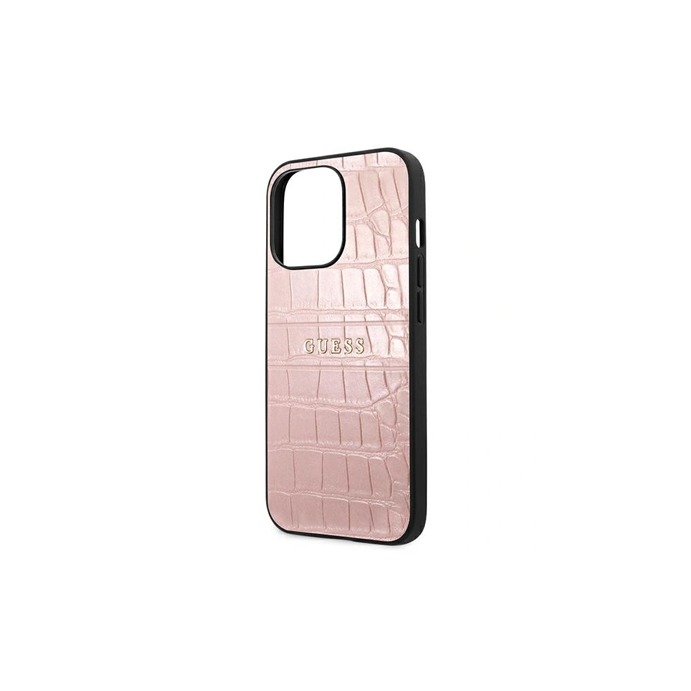 Etui Guess GUHCP13XPCRBPI Apple iPhone 13 Pro Max różowy/pink Croco Strap Collection