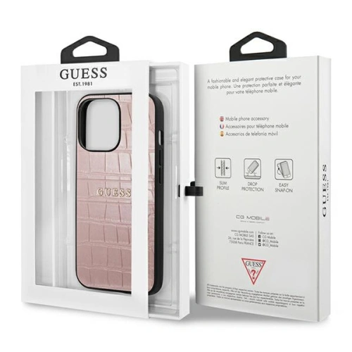 Kup Etui Guess GUHCP13XPCRBPI Apple iPhone 13 Pro Max różowy/pink Croco Strap Collection - GUE1395PNK - {ean13} - Sklep Home Screen