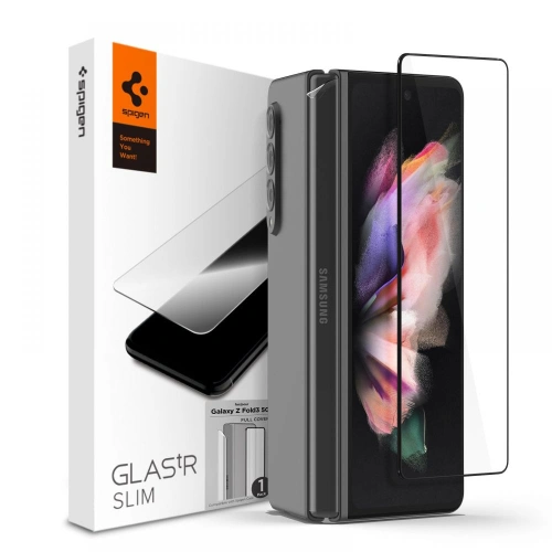 Kup Gehärtetes Glas Spigen GLAS.tR Slim + Folie Hinge Film Samsung Galaxy Z Fold 3 Schwarz - SPN1946BLK - {ean13} - Sklep Home Screen