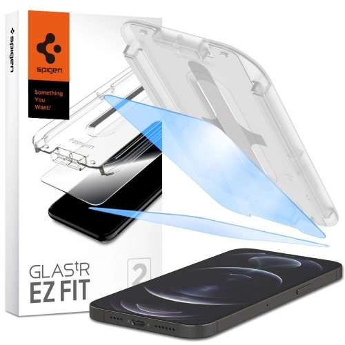 Kup Gehärtetes Glas Spigen GLAS.tR ez Fit Apple iPhone 14/13/13 Pro Antiblue [2 PACK] - SPN1953 - {ean13} - Sklep Home Screen