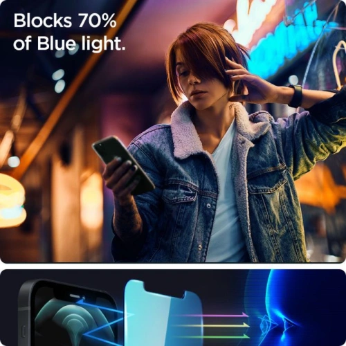 Kup Gehärtetes Glas Spigen GLAS.tR ez Fit Apple iPhone 14/13/13 Pro Antiblue [2 PACK] - SPN1953 - {ean13} - Sklep Home Screen