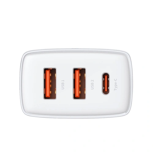 Kup Netzteil Baseus Compact Quick Charger, 2xUSB, USB-C, PD, 3A, 30W (weiß) - BSU2896WHT - {ean13} - Sklep Home Screen