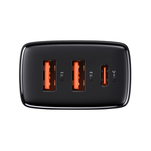 Kup Netzteil Baseus Compact Quick Charger, 2xUSB, USB-C, PD, 3A, 30W (schwarz) - BSU2897BLK - {ean13} - Sklep Home Screen