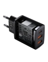 Buy Baseus Compact Quick Charger, 2xUSB, USB-C, PD, 3A, 30W (black) - BSU2897BLK - {ean13} - Home Screen Store Europe