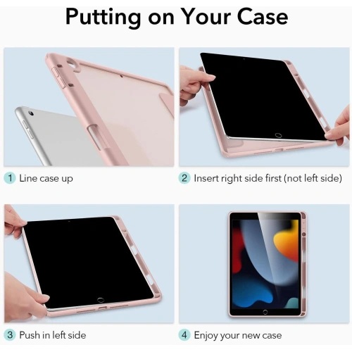Kup Etui ESR Rebound Hybrid Apple iPad 10.2 2019/2020/2021 (7., 8. a 9. generace) Frosted Pink - ESR428PNK - {ean13} - Sklep Home Screen