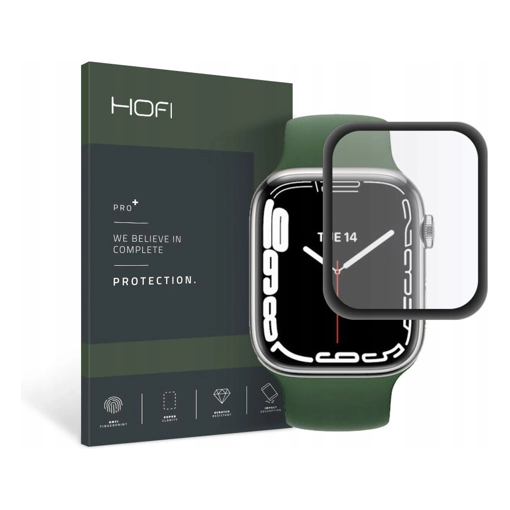 Szkło hybrydowe Hofi Hybrid Pro+ Apple Watch 4/5/6/7/8/9/SE 44/45mm Black