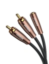 UGREEN AV198 Kabel 2x RCA (Cinch) do jack 3.5mm, 1m 