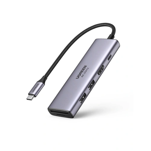 Kup Adapter 5w1 UGREEN CM511, Hub USB-C cu 2x USB, HDMI, USB-C, TF/SD (gri) - UGR1064GRY - {ean13} - Sklep Home Screen