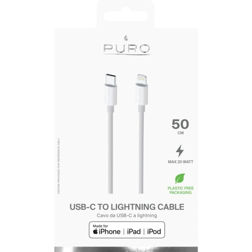 Kup Kabel PURO USB-C/Lightning MFi 0,5m (biały) - PUR505WHT - {ean13} - Sklep Home Screen