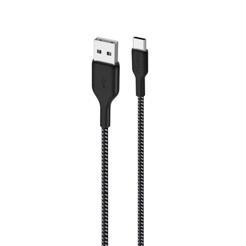 Kup Kábel PURO Fabric Ultra Strong nehéz teherbírású USB-A/USB-C 2m (fekete) - PUR509BLK - {ean13} - Sklep Home Screen