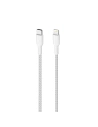 Kábel PURO Fabric Ultra Strong nehéz teherbírású USB-C/Lightning MFi 1,2m (fehér)