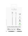Kup Kabel PURO Fabric Ultra Strong heavy duty USB-C/Lightning MFi 1,2m (biały) - PUR510WHT - {ean13} - Sklep Home Screen