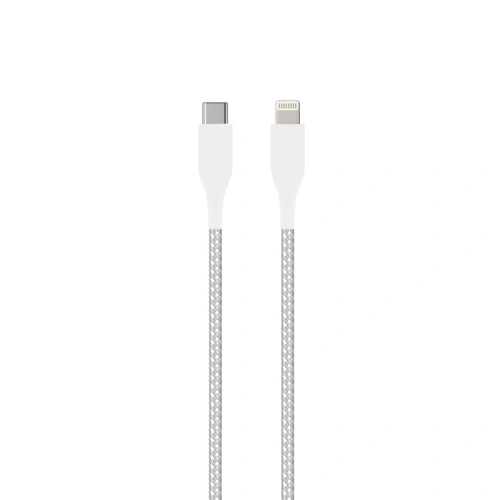 Buy PURO Fabric Ultra Strong heavy duty USB-C/Lightning MFi Cable 2m (white) - PUR511WHT - {ean13} - Home Screen Store Europe