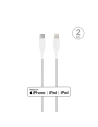 Buy PURO Fabric Ultra Strong heavy duty USB-C/Lightning MFi Cable 2m (white) - PUR511WHT - {ean13} - Home Screen Store Europe