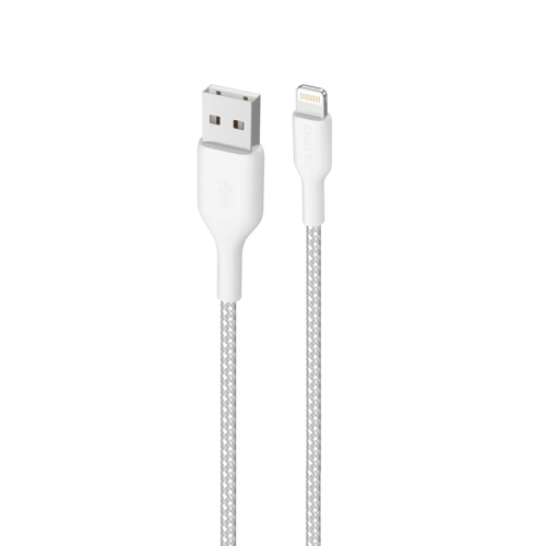 Kup Kábel PURO Fabric Ultra Strong nehéz igénybevételű USB-A/Lightning MFi 1,2m (fehér) - PUR512WHT - {ean13} - Sklep Home Screen