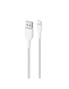 Kábel PURO Fabric Ultra Strong nehéz igénybevételű USB-A/Lightning MFi 1,2m (fehér)