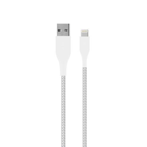 Kup Kábel PURO Fabric Ultra Strong nehéz igénybevételű USB-A/Lightning MFi 1,2m (fehér) - PUR512WHT - {ean13} - Sklep Home Screen