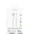 Kup Kábel PURO Fabric Ultra Strong nehéz igénybevételű USB-A/Lightning MFi 1,2m (fehér) - PUR512WHT - {ean13} - Sklep Home Screen
