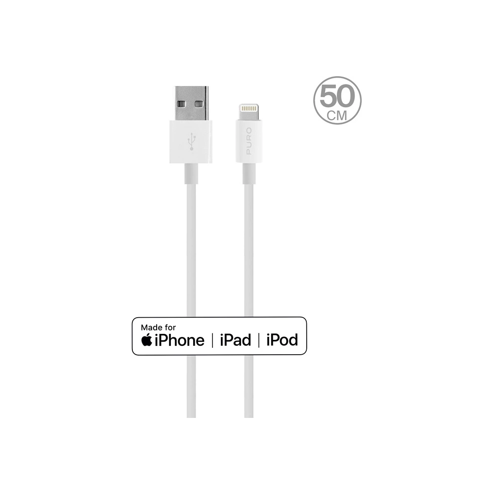 Kabel PURO USB/Lightning MFi 0,5m (biały)