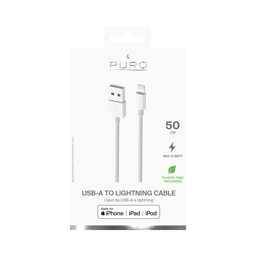 Kabel PURO USB/Lightning MFi 0,5m (biały)