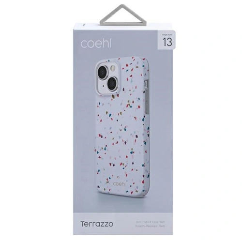 Kup Etui UNIQ Coehl Terrazzo Apple iPhone 13 alb/ alb natural - UNIQ482WHT - {ean13} - Sklep Home Screen