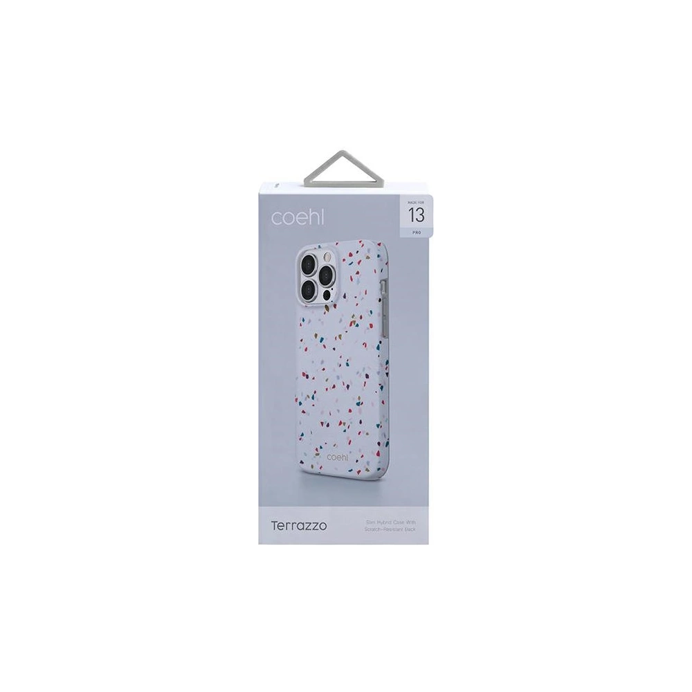 Etui UNIQ Coehl Terrazzo Apple iPhone 13 Pro biały/natural white