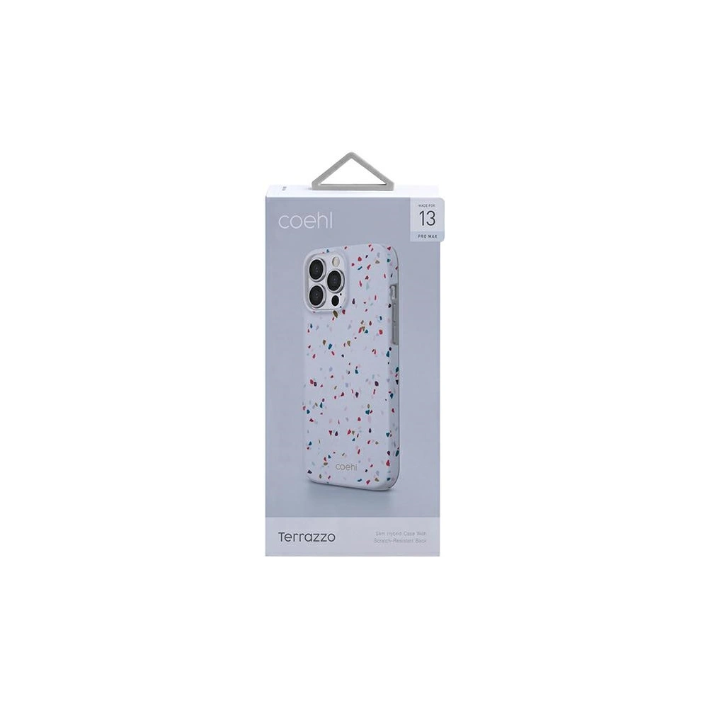 Etui UNIQ Coehl Terrazzo Apple iPhone 13 Pro Max biały/natural white
