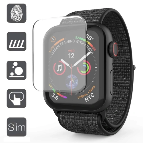Kup 2x Szkło hartowane z klejem UV Whitestone Dome Glass Apple Watch 4/5/6/7/8/9/SE 44/45mm Clear - WSD014 - {ean13} - Sklep Home Screen