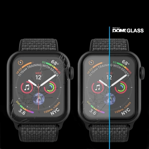 Kup 2x Szkło hartowane z klejem UV Whitestone Dome Glass Apple Watch 4/5/6/7/8/9/SE 44/45mm Clear - WSD014 - {ean13} - Sklep Home Screen