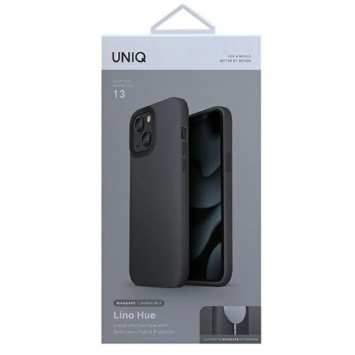Kup Etui UNIQ Lino Hue MagSafe Apple iPhone 13 gri/charcoal grey - UNIQ509GRY - {ean13} - Sklep Home Screen