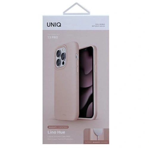 Kup Etui UNIQ Lino Hue MagSafe Apple iPhone 13 Pro rózsaszín/blush pink - UNIQ510PNK - {ean13} - Sklep Home Screen
