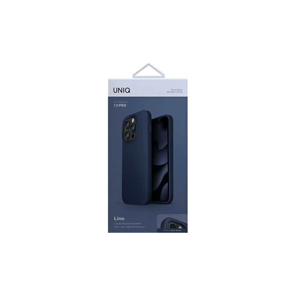 Etui UNIQ Lino Apple iPhone 13 Pro niebieski/marine blue