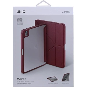 Kup Etui UNIQ Moven Apple iPad mini 2021 (6. generációs) / iPad mini 8.3" 2024 7gen Antimikrobiális bordó/burgundi - UNIQ523BRG - {ean13} - Sklep Home Screen