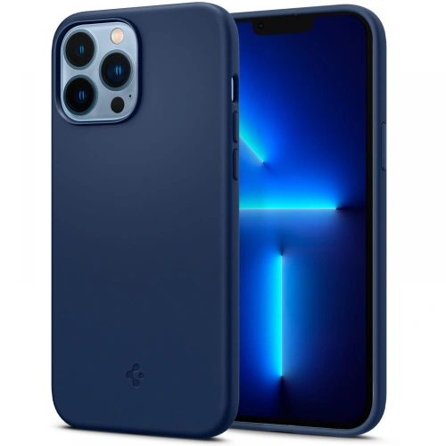 Kup Spigen Apple Hülle Silikon Fit iPhone 13 Pro Max Marineblau - SPN1971BLU - {ean13} - Sklep Home Screen