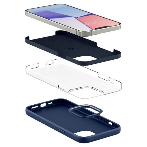 Kup Spigen Apple Hülle Silikon Fit iPhone 13 Pro Max Marineblau - SPN1971BLU - {ean13} - Sklep Home Screen