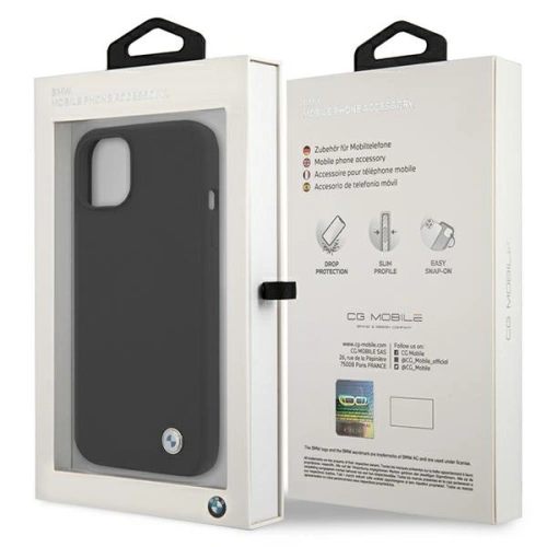 Kup BMW Apple Tasche BMHCP13MSILBK iPhone 13 schwarz/schwarz Hardcase Silikon Signature - BMW241BLK - {ean13} - Sklep Home Screen